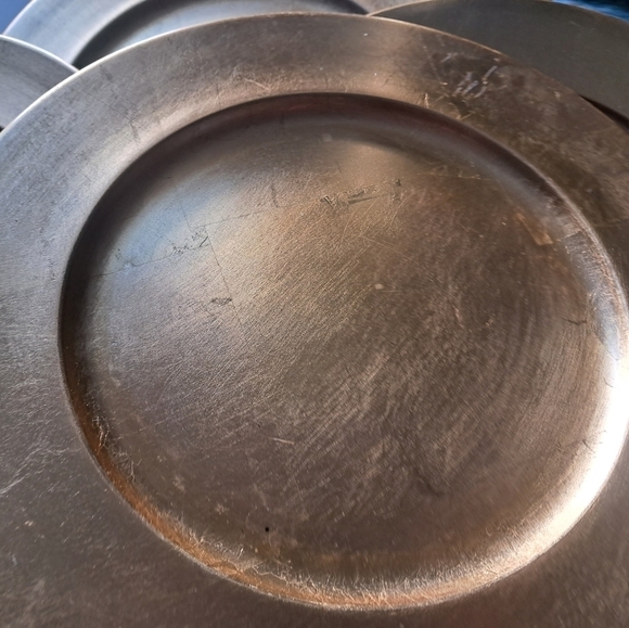 BOWRING tradition gold charger plates lacquered 13" round wedding holiday 12 - Picture 15 of 15